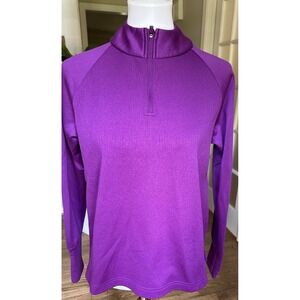 Nike Dri-Fit Women's Purple Quarter Zip Pullover Long Sleeve Top Size S